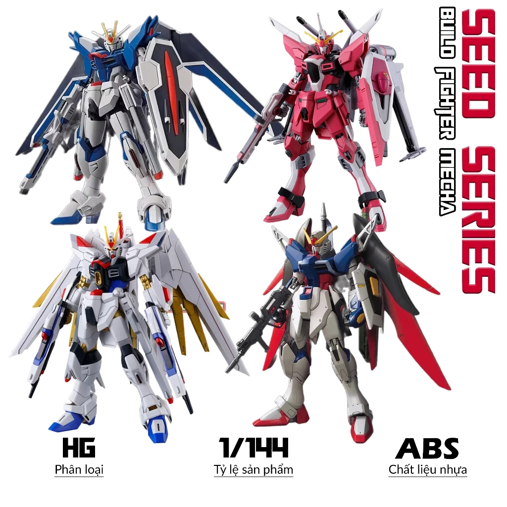 COD กันดั้มประกอบรุ่น HG1/144 Unicorn King Heresy/Free Strike Freedom Warrior Wing Warrior Red Heresy Creation Strike