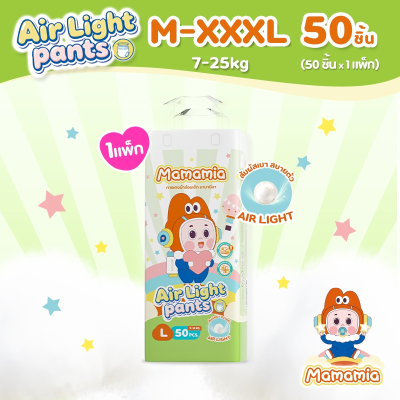 รีวิว Mamamia Air Light Pants: กางเกงผ้าอ้อมเด็กที่ลูกรักผิวบอบบางต้องใช้! 🌬️