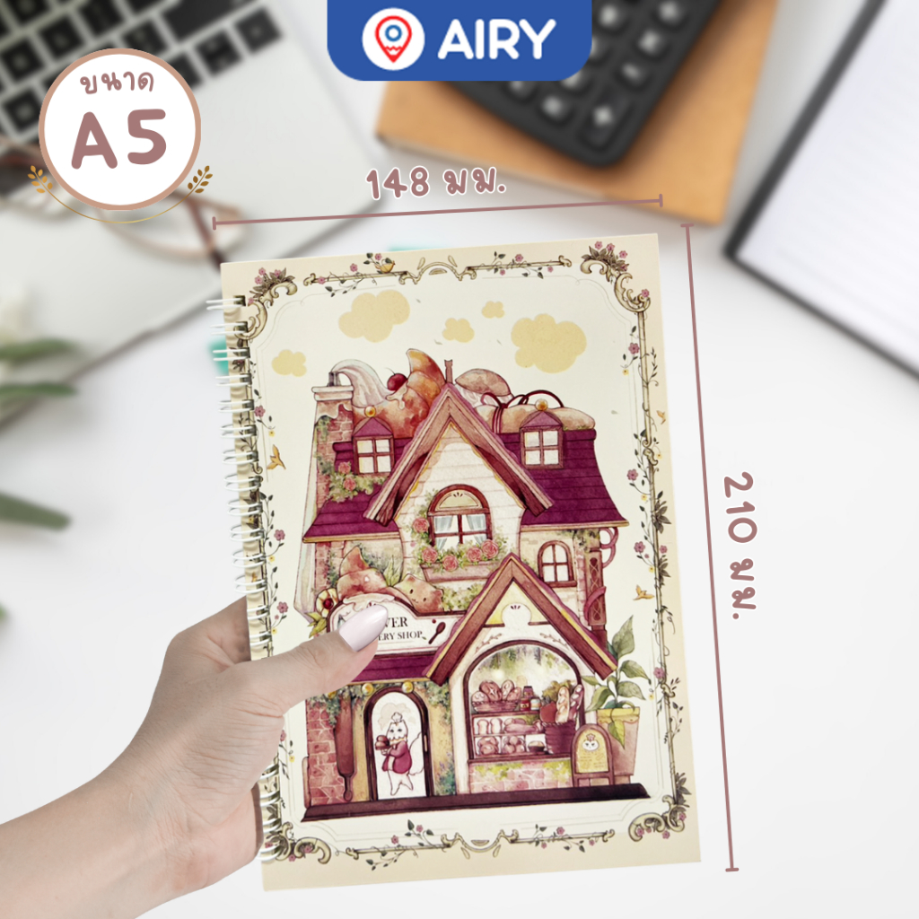 สมุดโน๊ตสันห่วง A5 รุ่น HN-P6201 สมุดจดบันทึก สมุดสันห่วง SyrupAi มีเส้นบรรทัด 42 แผ่น(แพ็ค 1 เล่ม) ราคา ถูกที่สุด ดีลบีเคเค แกลเลอรีภาพที่ 6