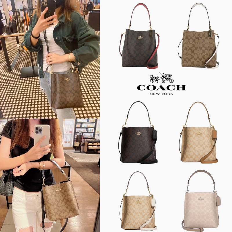 Coach Mollie กระเป๋า Crossbody หนังแท้ (แท้ 100%) สายสะพาย 2 เส้น ถอดได้ ใส่ของเยอะ