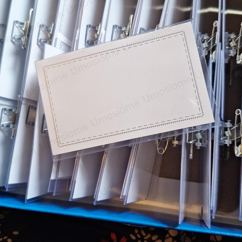 ป้ายชื่อ 50ชิ้น ป้ายชื่อติดหน้าอก เข็มกลัด+คลิปหนีบ ป้ายชื่อพนักงาน PVC Name Tag รูปที่ 6