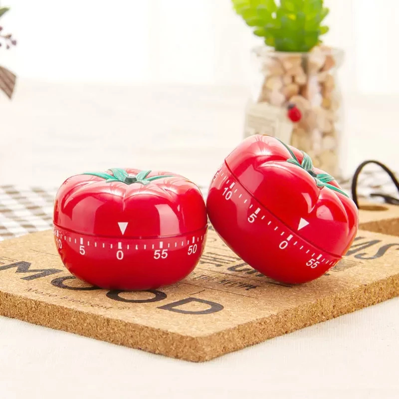 จับเวลามะเขือเทศ นาทีนับถอยหลังจับเวลาครัวทำอาหารและเบเกอรี่ ตรงเวลา ควบคุมเวลา Pomodoro timer