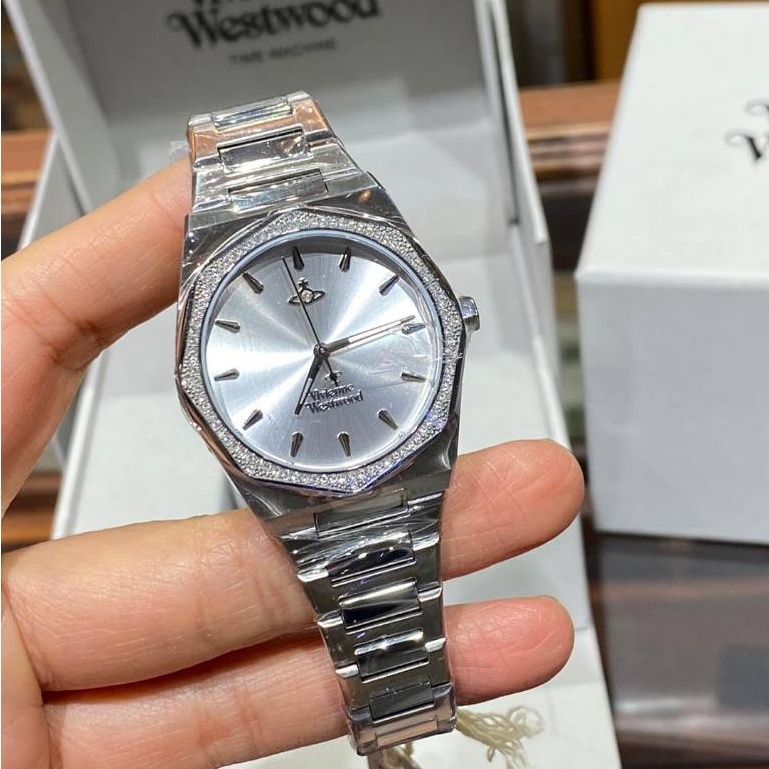 นาฬิกา Vivienne Westwood นาฬิกาข้อมือผู้หญิง นาฬิกาผู้หญิง แบรนด์เนม Brandname รุ่น VV244QGRGD VV244SLSL ความกว้าง：34MM ราคา ถูกที่สุด ดีลบีเคเค แกลเลอรีภาพที่ 6