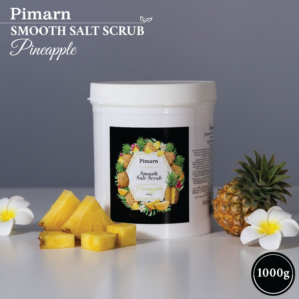 Piman Smooth Salt Scrub Pineapple สครับขัดผิว เกลือสปาขัดผิว สครับสับปะรด (1กิโล / 300g)