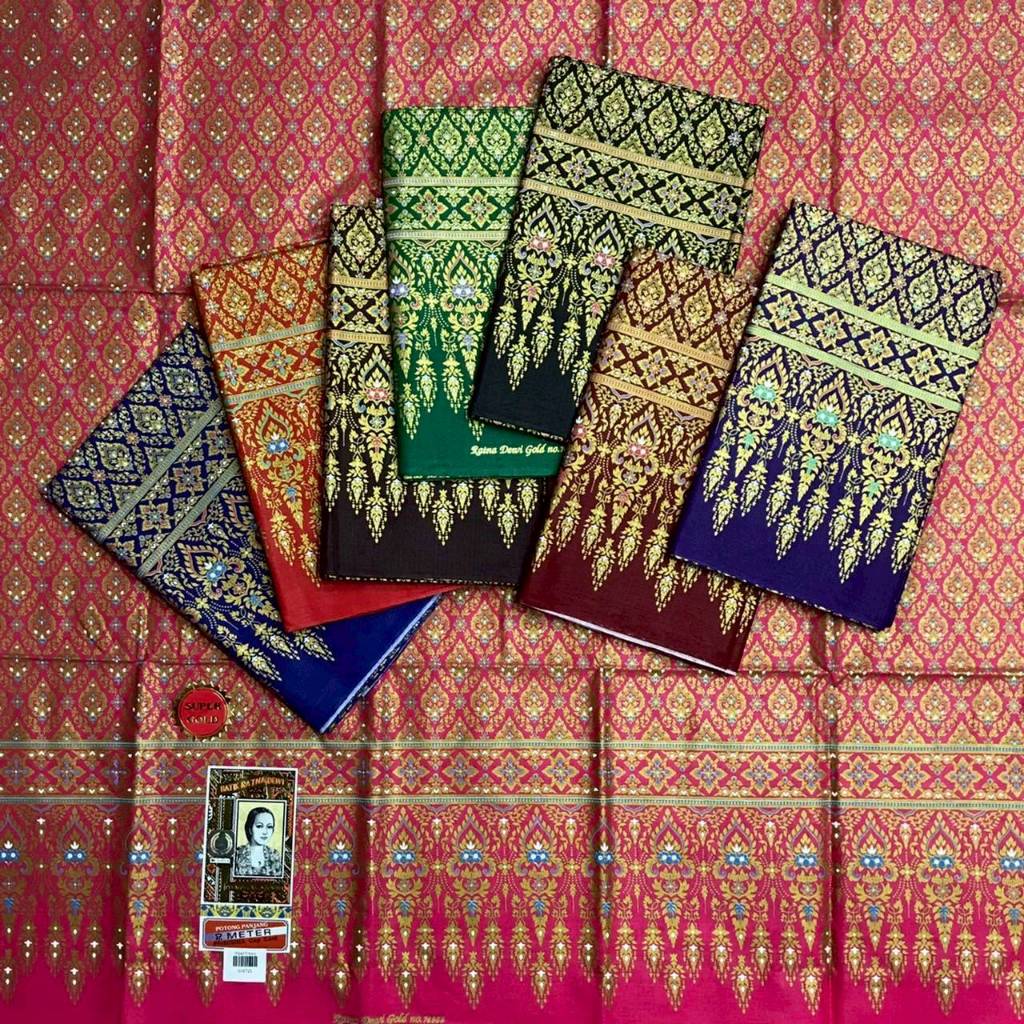 SOPHIA ผ้าถุงสตรี ลายไทย ตรา เจ้าหญิงทอง(BATIK RATNA DEWI) ยังไม่เย็บ รหัส PSA17