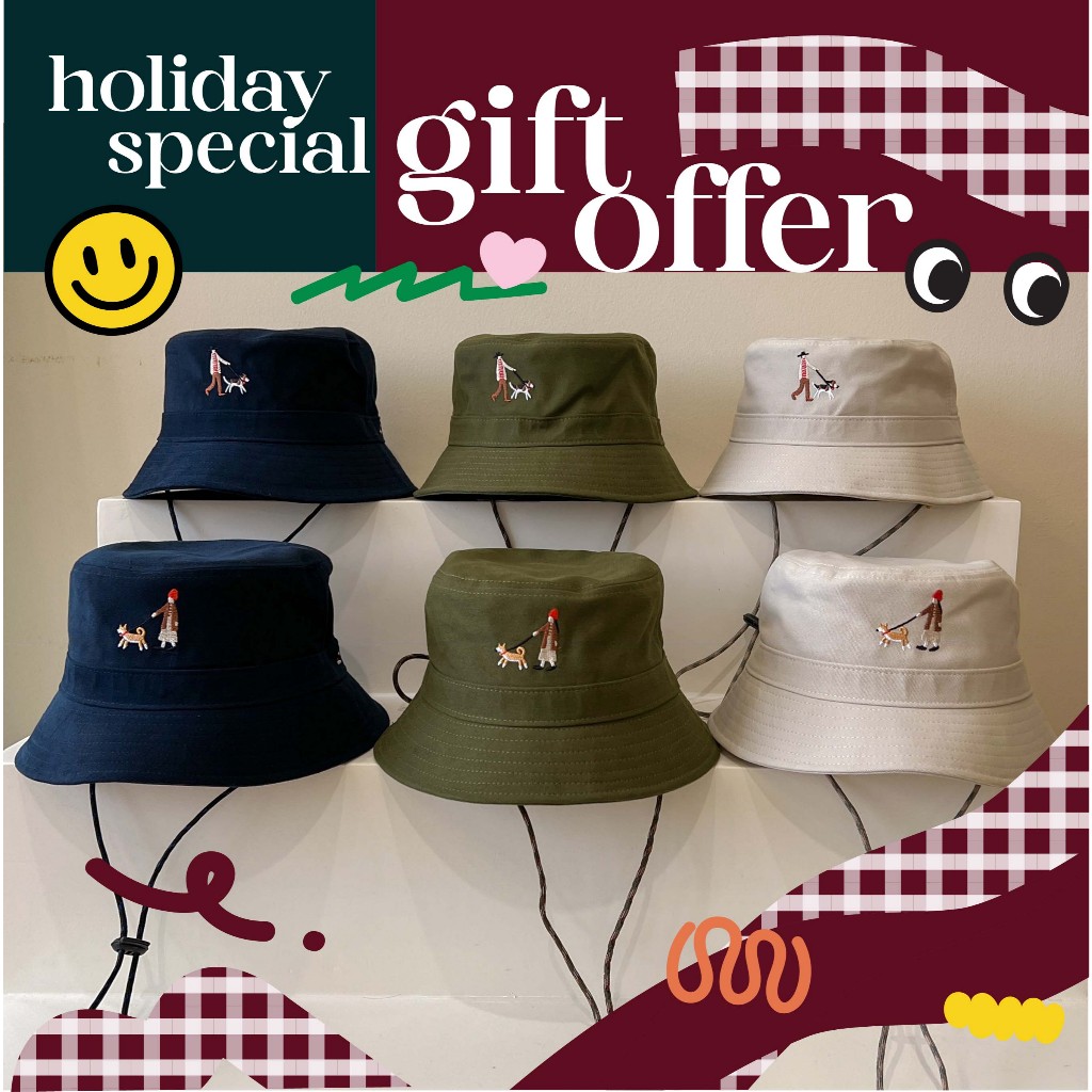 katji / Eco-friendly Bucket Hat (มีเชือกรูด)