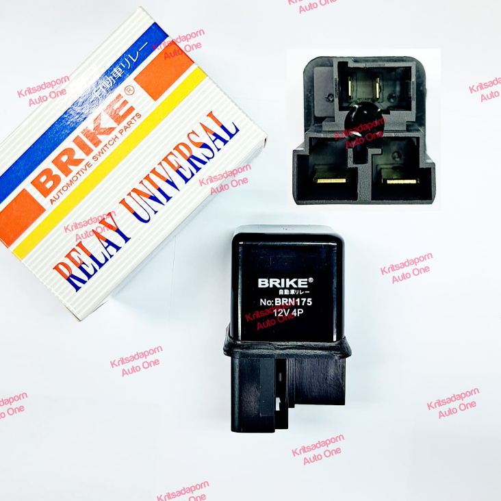 รีเลย์หัวเผา/รีเลย์สตาร์ท ยี่ห้อ BRIKE, 12V 50A 4ขา, สำหรับรถ Nissan/Navara/Frontier/รถทั่วไป, สินค้าใหม่ เกรดดี