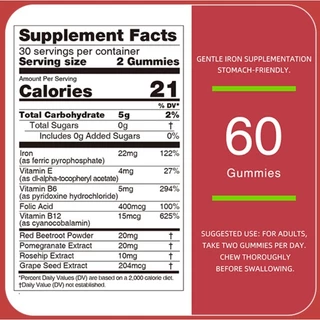 [Live Exclusive]Nature's Key Iron vitamin Gummies ธาตุเหล็ก บำรุงเลือด เพิ่มพลังงานให้ร่างกาย อร่อย ไม่คาว ทานง่ายทุกวัน