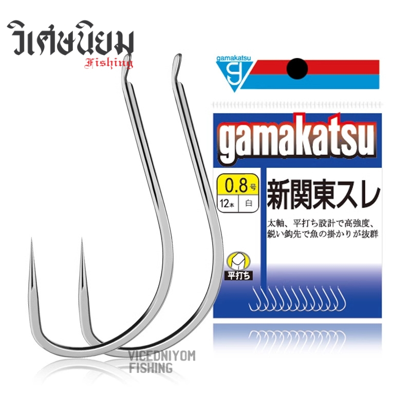 ขอเบ็ด Gamakatsu ไร้เงี่ยง ทรง7 คม แข็ง พริ้ว เจาะเกราะ ทะลุทะลวงดีมากๆ