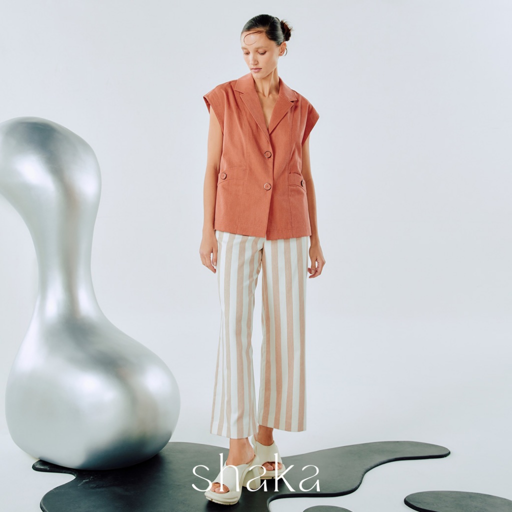 Shaka AW24 Stripe Pants กางเกงขายาว ทรงขาตรง มีกระเป๋าข้าง PN-8241020