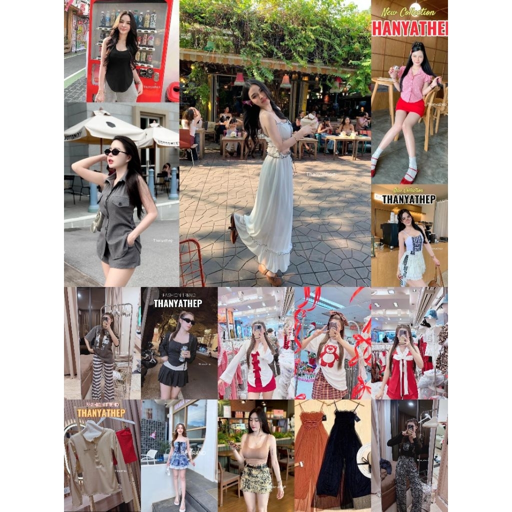ขายเหมาคละเสื้อผ้ายกกระสอบงานป้าย งานแฟชั่นชุดเซต ไหมพรม  เดรสPR