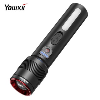 YOWXII ไฟฉายแรงสูง ซูม led lights ไฟฉายอเนกประสงค์ ขนาดเล็ก สว่างมาก ชาร์จไฟได้ กันน้ํา สําหรับตั้งแคมป์