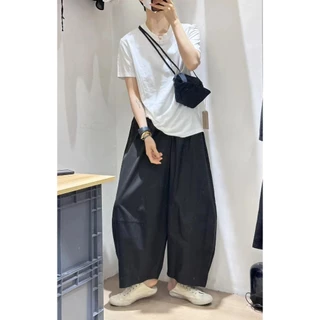 กางเกงทรงกระบอกใหญ่ ผ้าหนานุ่ม อยู่ทรง ชาย หญิงใส่ได้ 1629#