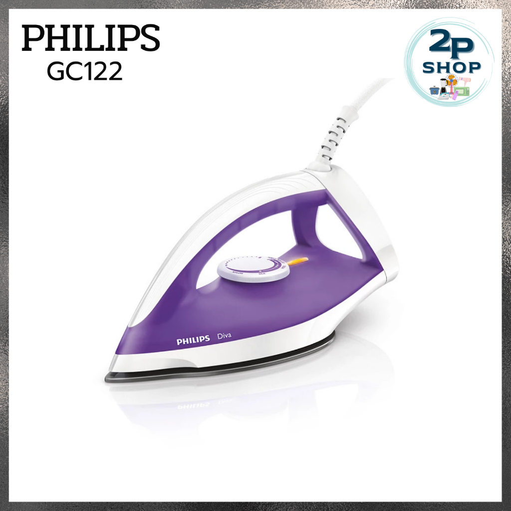 PHILIPS เตารีดแห้ง (1200 วัตต์, สีม่วง) รุ่น GC122