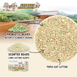 Kasty Extreme ทรายแมวเต้าหู้ธรรมชาติ และทรายแมวมันสำปะหลังธรรมชาติ (ไม่ติดกระบะทรายแมว)