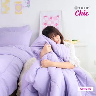 TULIP CHIC สีพื้น CHIC16 โทนสีม่วงพาสเทล ชุดผ้าปู ผ้าห่มนวม สไตล์มินิมอล สัมผัสนุ่มไม่ระคายผิว