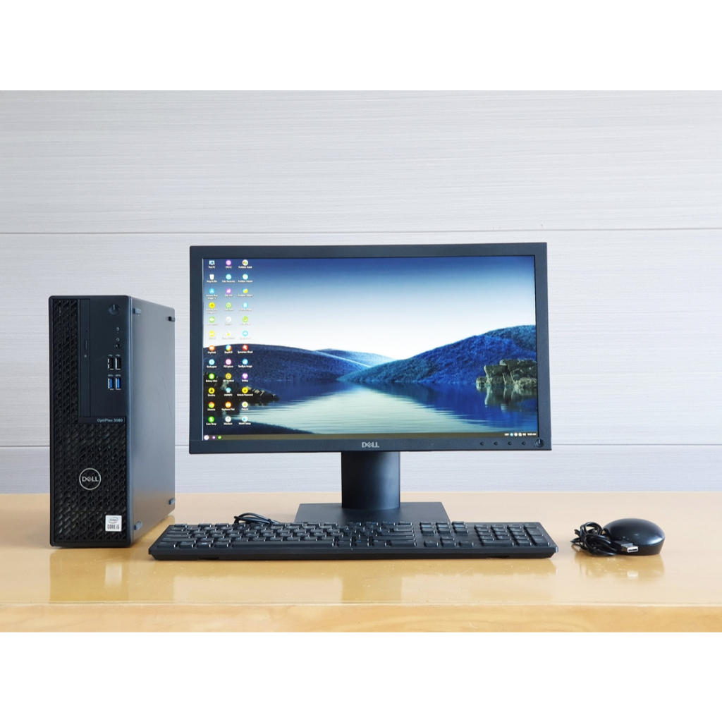 Dell OptiPlex 3080 SFF Corei5-10505 Ram 8 GB M.2 256 GB จอ 20 นิ้ว License windows 10 pro แท้