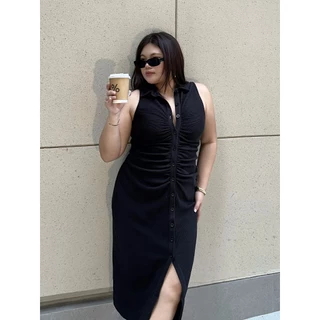 Felt.bkk Lisbon Dress Plus Size เดรสดีเทลจับจีบ พลัสไซส์ พร้อมส่ง