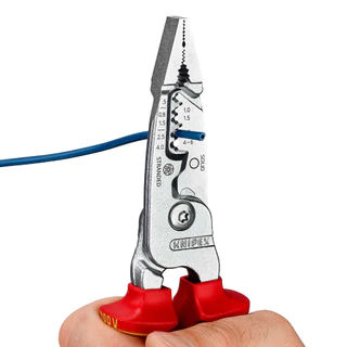 KNIPEX WireStripper 5-in-1 metric version VDE 200 mm คีมปอกสายไฟ metric version VDE 200 มม. รุ่น 1376200ME
