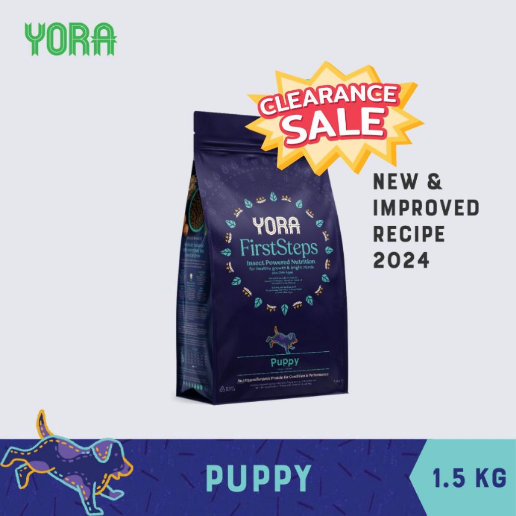 [CLEARANCE] YORA Puppy 1.5 kg อาหารลูกสุนัข โยรา ปั๊ปปี้ 1.5 กก. BBD July  2026