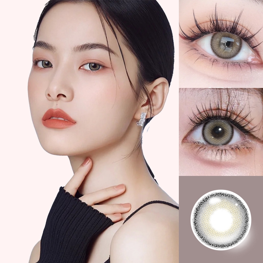 SHINYE 14.5mm คอนแทคเลนส์ 6 เดือน คอนแทคเลนส์สายตาสั้นแห่งปีคอนแทคเลนส์แบบมีองศา GREY คอนแทคเลนส์สี - รูปที่ 3