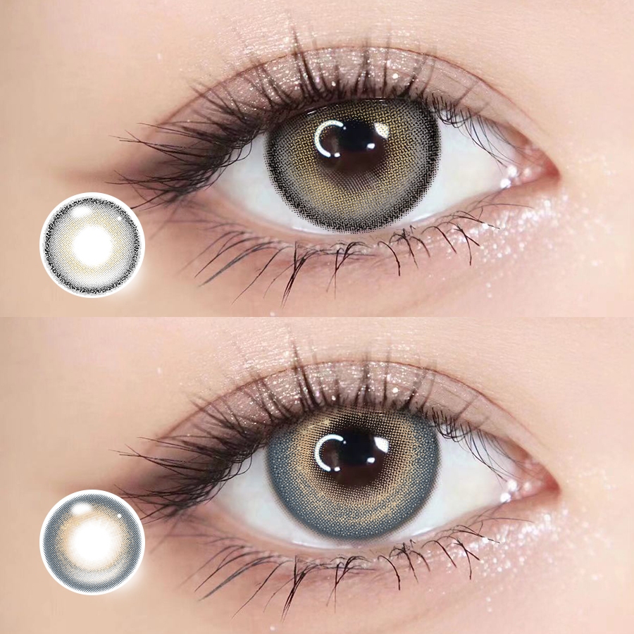 SHINYE 14.5mm คอนแทคเลนส์ 6 เดือน คอนแทคเลนส์สายตาสั้นแห่งปีคอนแทคเลนส์แบบมีองศา GREY คอนแทคเลนส์สี - รูปที่ 4