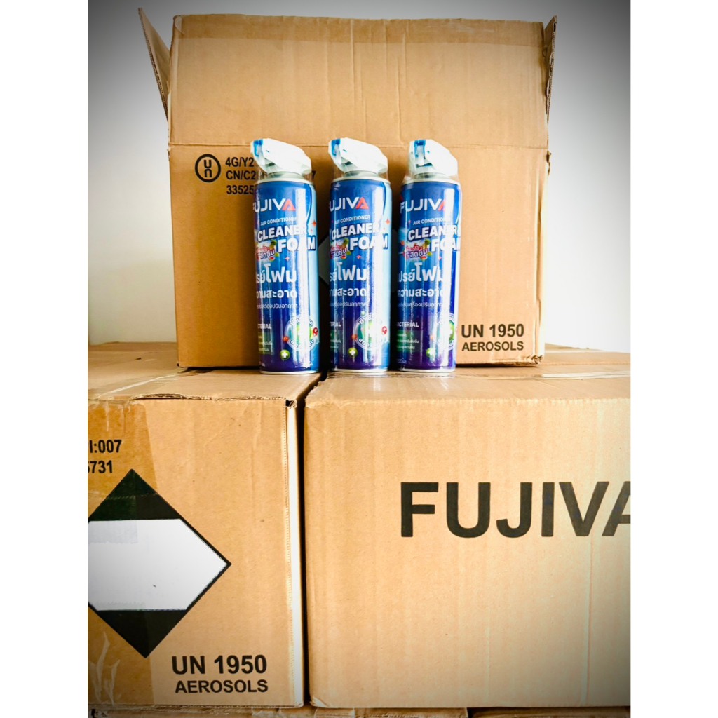 Fujiva โฟมล้างแอร์ กระป๋องใหญ่ ขนาด 520ml.ฆ่าเชื้อ และช่วยทำความสะอาดได้ดีเยี่ยม