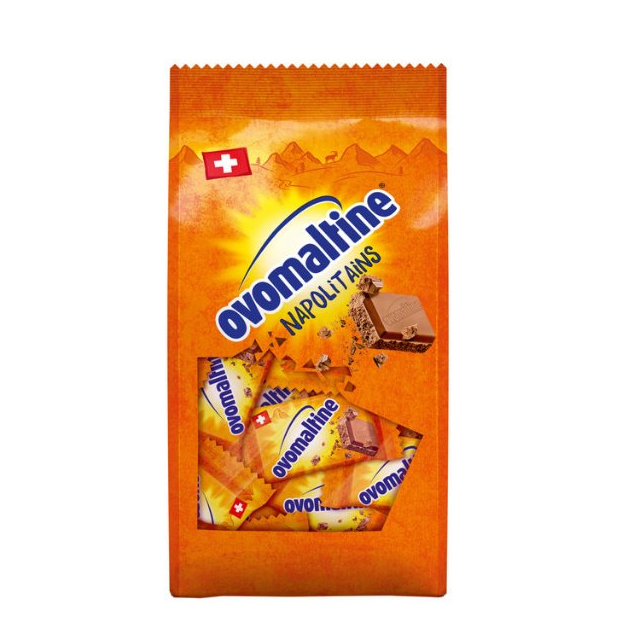 Ovomaltine Napolitaie ช็อกโกแลตนมโอวัลติน น้ำหนัก 250g สินค้าจากสวิตเซอร์แลนด์ BBF.20/04/26