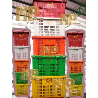 รุ่นขายดี🤩(ซื้อ10แถม1)คุ้มกว่า!! ตะกร้าผลไม้ รุ่นเหนียวพิเศษ ลังพลาสติก หูเหล็ก พร้อมส่งตรงโรงงานผลิต