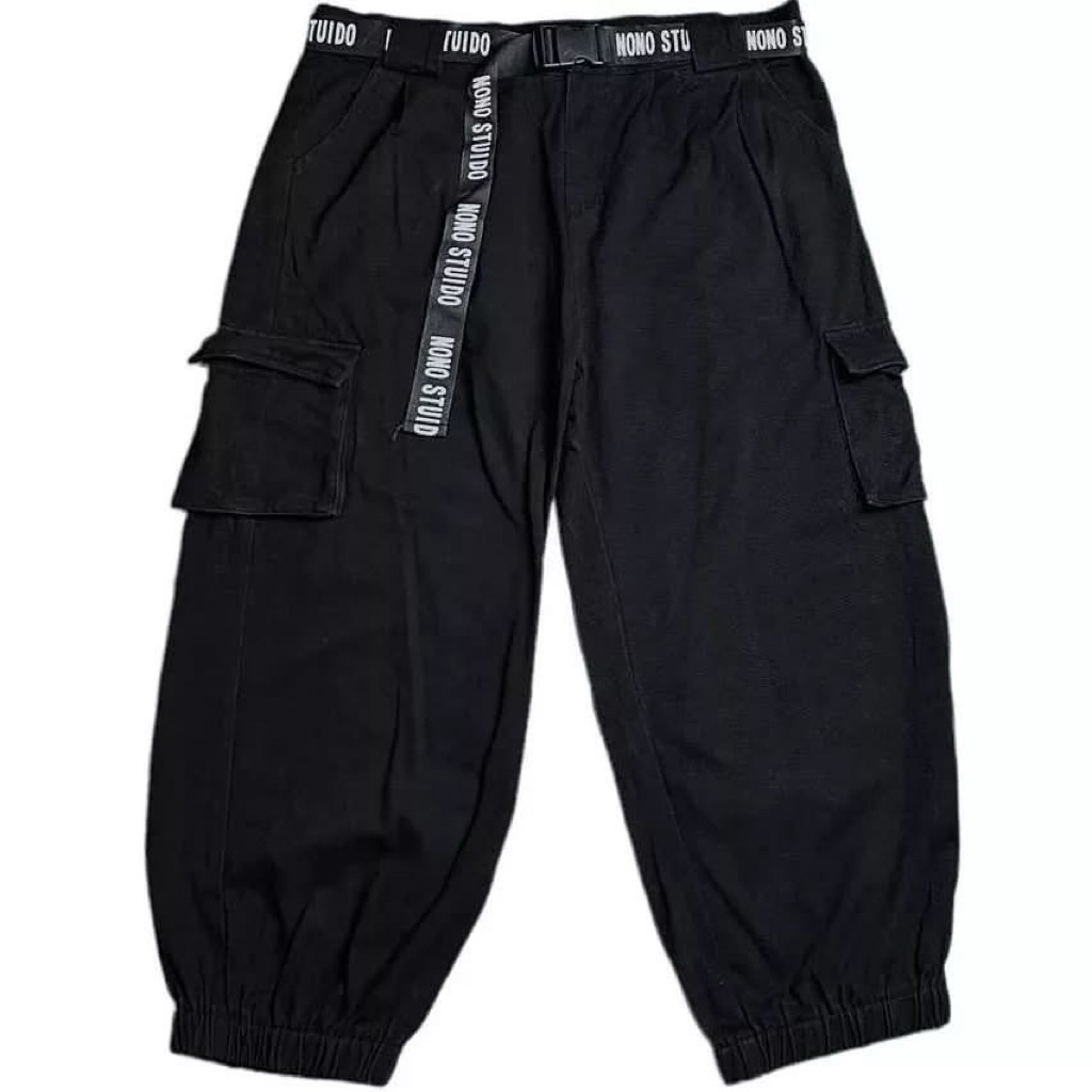 🔥👖🔥 Original DM100 - Unisex Black Cargo Pants 4 Pockets (Size 38) เอว 38"(W) ยาว 37"(L) กางเกง Cargo