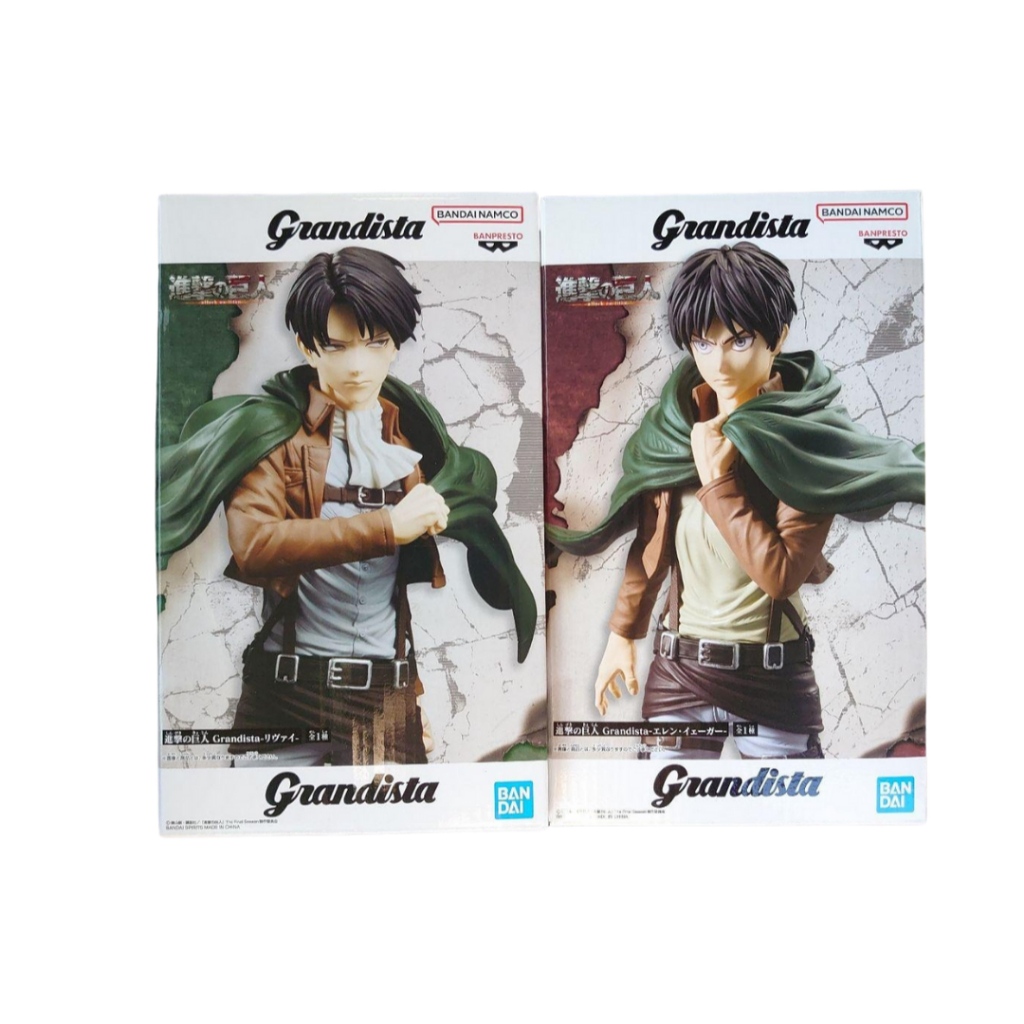 Banpresto Attack on Titan Grandista - Eren Yeager Levi Figure Japan Mikasa