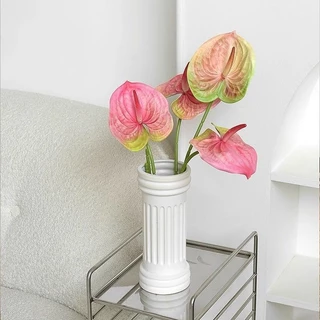 ดอกไม้ปลอม หน้าวัว Pu พลาสติก 3d สําหรับตกแต่งบ้าน