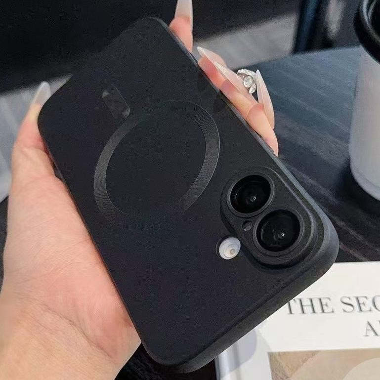 Magnetic เคสโทรศัพท์ For iPhone 16 17 Pro Max 11 15 14 13 12 Pro Max Air ความหรูหราแบบแม่เหล็ก เคสป้องกันแบบนิ่ม