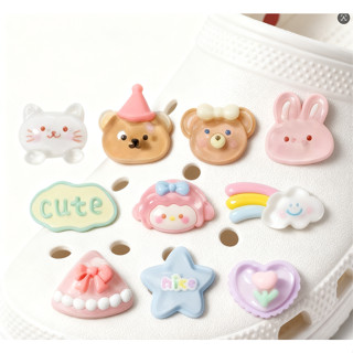 ชุด 10 ชิ้น เสน่ห์โปร่งใส CakeCube Rainbow Cloud อุปกรณ์เสริ…