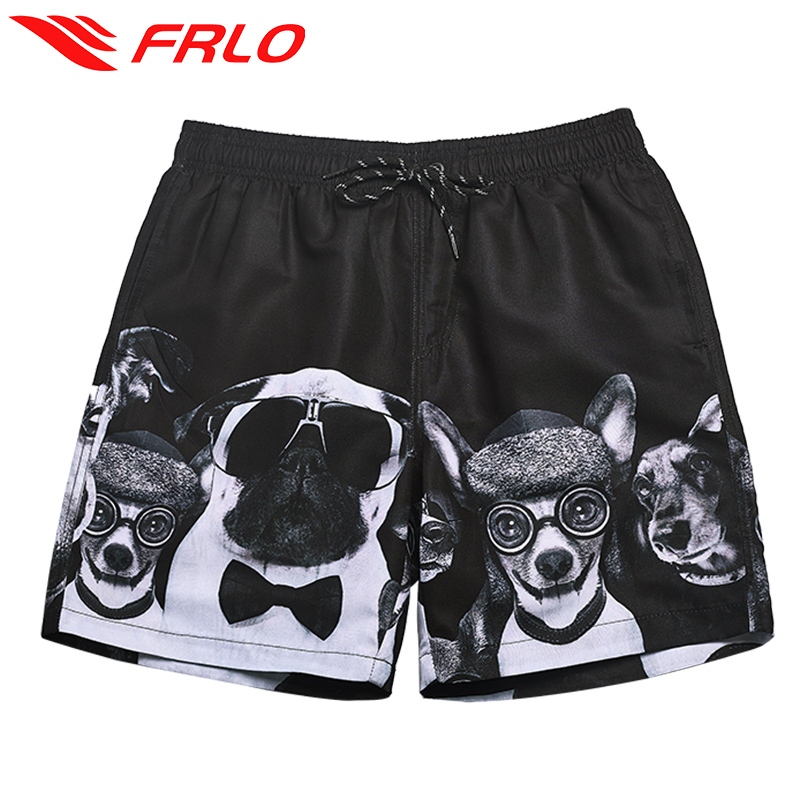 FRLO กางเกงขาสั้นผู้ชาย กางเกงขาสั้นชายหาดเอวยางยืด ใส่ได้ทั้งเอว28-42นิ้ว ผ้าบางแห้งเร็ว