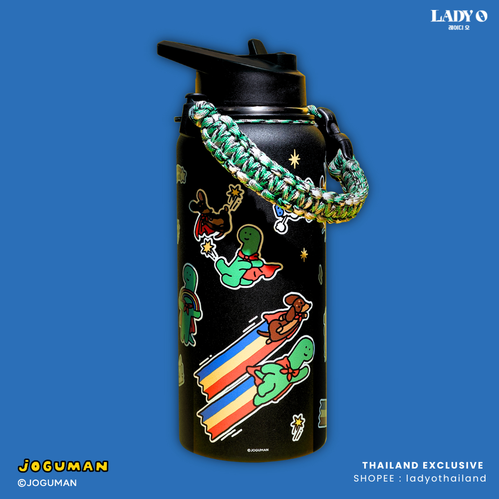 JOGUMAN Strap Tumbler (Black) - Stubby Neighborhood กระบอกน้ำเก็บความเย็น