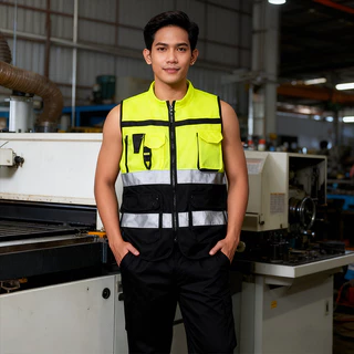 F16 เสื้อกั๊กสะท้อนแสง Multi - Pocket เสื้อแจ็คเก็ตการจราจรความปลอดภัยเสื้อขี่มอเตอร์ไซค์ Reflective Vest Safety Vest