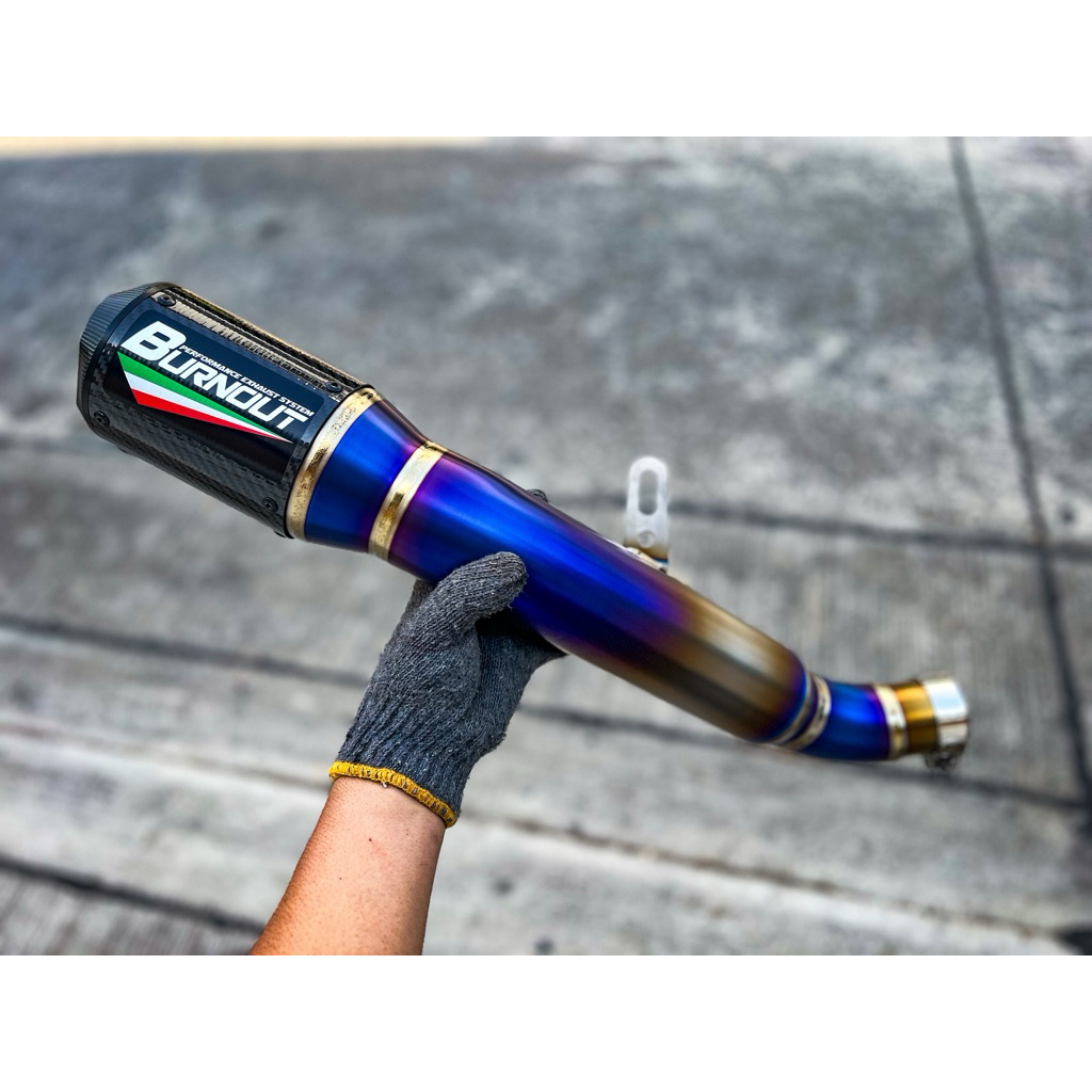 สลิปออนไทเทเนี่ยม3"คาบอนcnc รุ่น zx6r