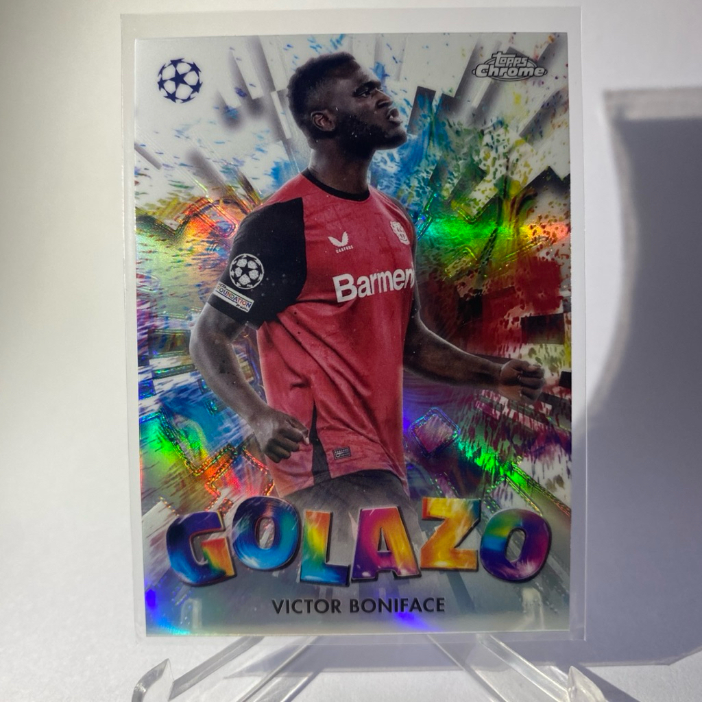 การ์ดนักฟุตบอล VICTOR BONIFACE, BAYER 04 LEVERKUSEN, GOLAZO, TOPPS CHROME 2025