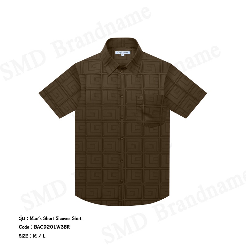 Guy Laroche เสื้อเชิ้ตแขนสั้นผู้ชาย รุ่น Man's Short Sleeves Shirt Code: BAC9201W3BR