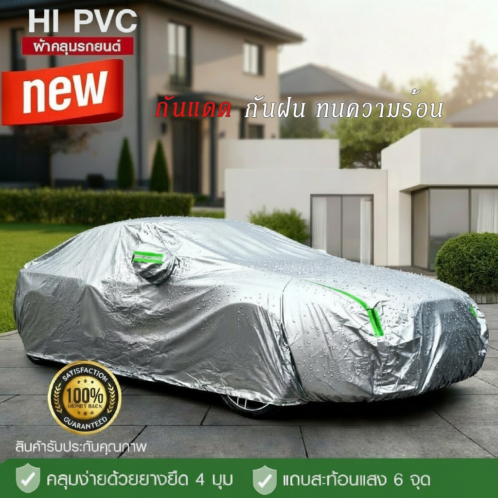 ผ้าคลุมรถยนต์ หนา3ชั้น ไม่ติดสีรถ ทนพิเศษ กันรอย กันแดดUV ฝน ฝุ่น ผ้าคลุมรถเก๋ง ผ้าคลุมรถ ผ้าครุมรถเก๋ง ผ้าคลุมรถทั้งคัน