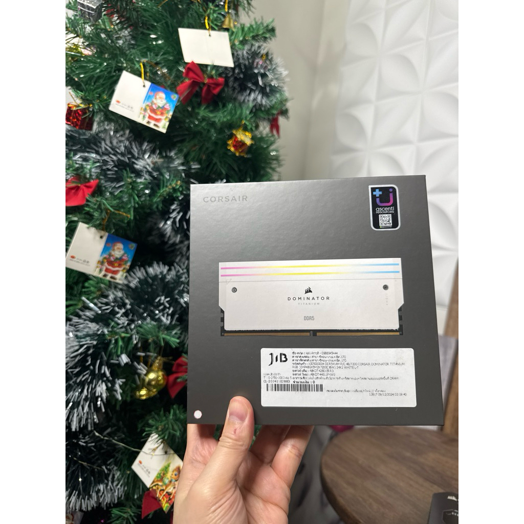 พร้อมส่ง ของใหม่ ได้จากเคลม RAM CORSAIR DOMINATOR TITANIUM RGB DDR5 48GB (2x24GB) 7200MHZ White