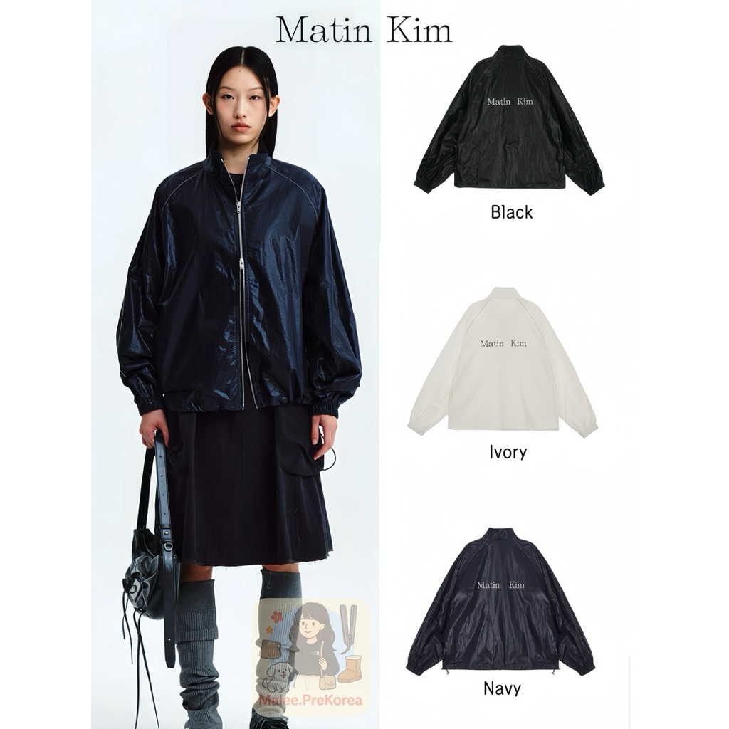 Matin Kim รุ่น LOGO COATING JUMPER เสื้อแขนยาวแบรนด์เกาหลี ของแท้จากช็อป🇰🇷
