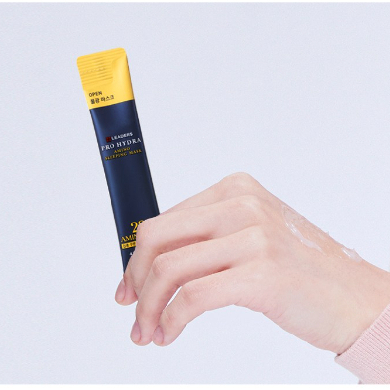 แบบแบ่งขาย 1 ซอง 4mL Leaders Pro Hydra Amino Sleeping Mask สลิปปิ้งมาส์กกรดอะมิโนช่วยฟื้นฟูผิว บำรุง