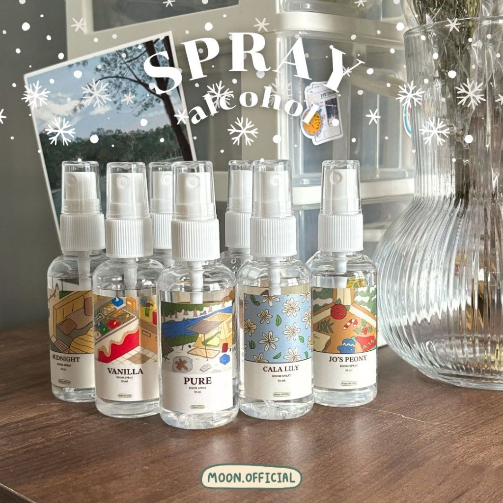 📌 เติมสินค้าแล้วจ้า [SA0] MOON SPRAY สเปรย์ปรับอากาศ ขนาด 50 ml.(alcohol)