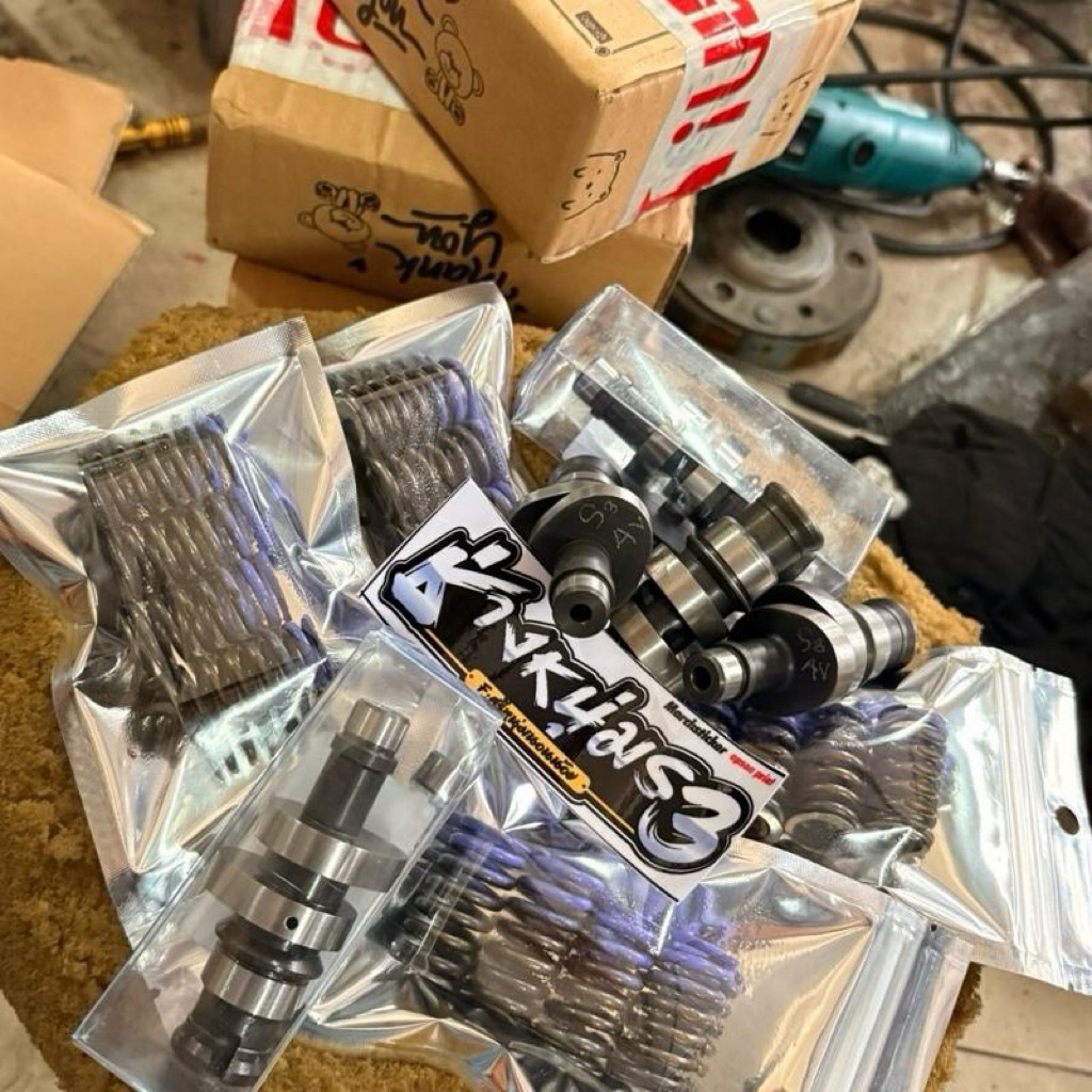 สปริงแต่ง4วาว+แคมแต่ง4วาว เวฟ110i-4วาวรับรอบได้11000-12000Rpmรับประกันสปริงขาดหัก1ปีเวฟ110i-4วาว