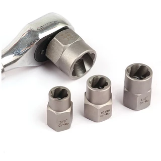 ชุดบล็อก ถอดหัวน็อตเสีย ชุดถอดน็อคเสีย 15PCS Broken Nut Bolt Extractor Socket Head การกําจัดหัวน็อตหัก