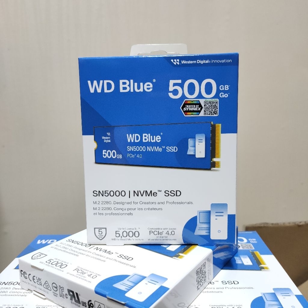 WD Blue SN5000 SSD NVMe ขนาด 500GB สินค้าใหม่มือหนึ่ง ยังไม่แกะกล่อง ประกัน 5 ปี (ประกันเริ่ม ธ.ค.68