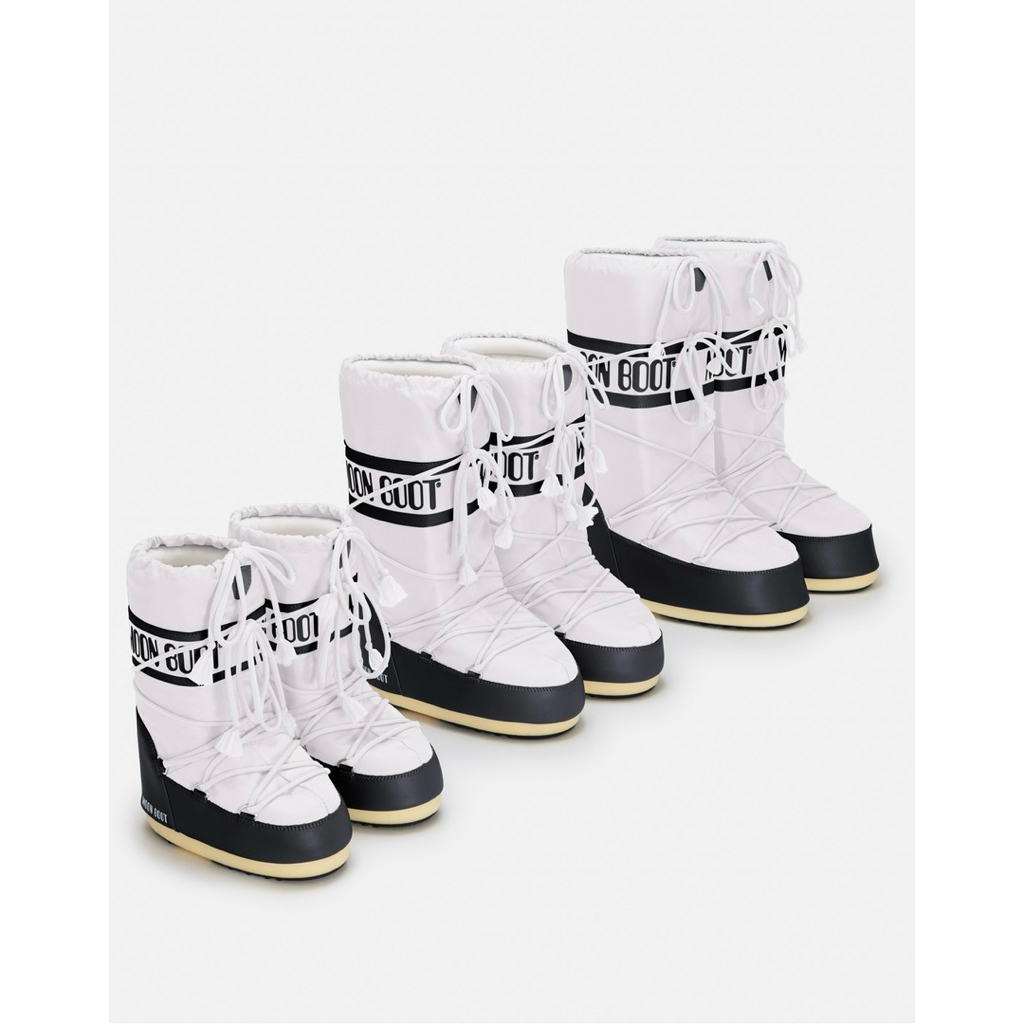 พร้อมส่ง Moon Boot ของแท้ สีขาวดำ ข้อยาว