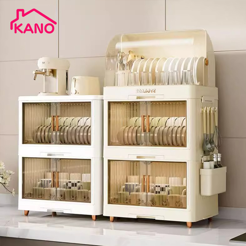 KANO ชั้นวางจาน🔥รุ่นอัพเกรด🔥ตู้ใส่จาน 1-3 ชั้น ความจุขนาดใหญ่ ตู้เก็บจานชาม ชั้นวางของในครัว